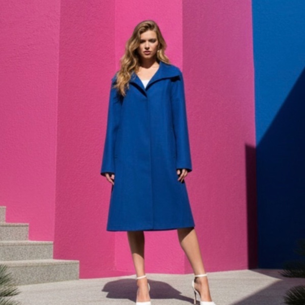 Together Royal Blue Women's Trench Coat